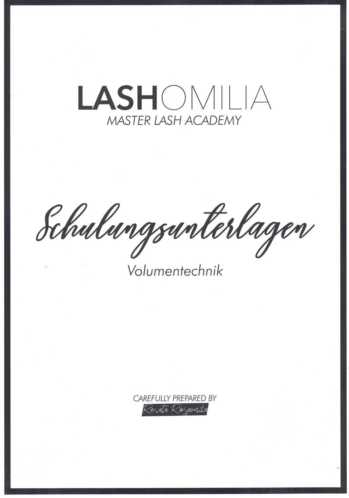 Schulungsunterlagen Volumentechnik